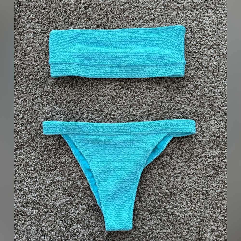 LA Hearts by PacSun Blue Dominique Scrunch bikini